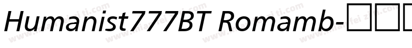 Humanist777BT Romamb字体转换